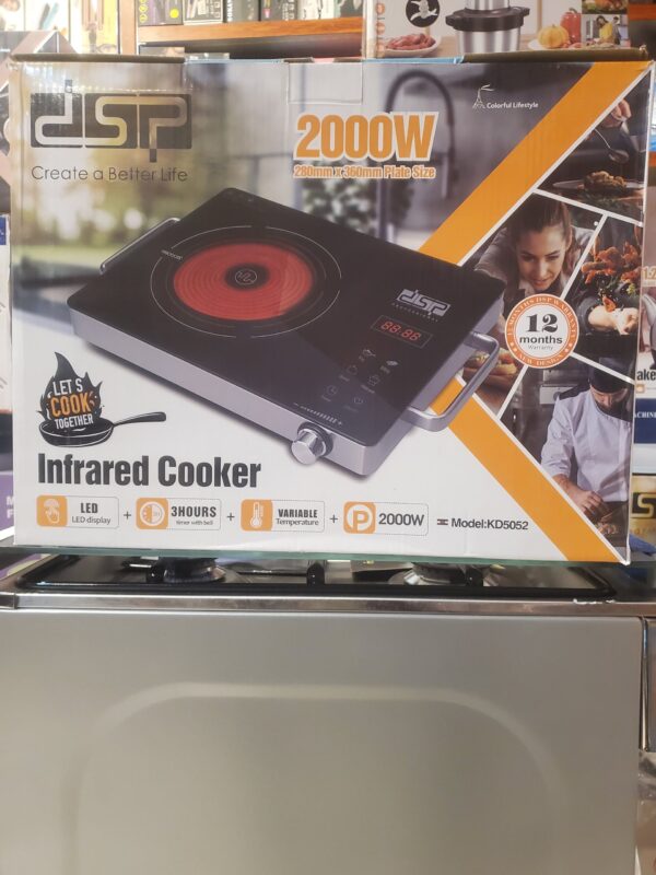 شولة كهربائي DSP بالأشعة تحت الحمراء 2000 واط موديل KD5052 – مع شاشة LED ومؤقت 3 ساعات