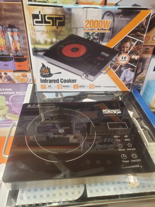 شولة كهربائي DSP بالأشعة تحت الحمراء 2000 واط موديل KD5052 – مع شاشة LED ومؤقت 3 ساعات