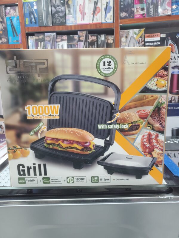 حماية سندوتشات دي اس بي 1000 واط موديل KB1065 – مع سطح غير لاصق ووظيفة قفل أمان"