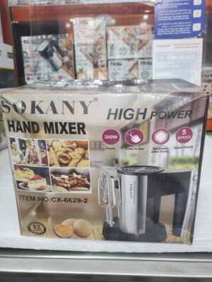 خلاط كهربائي سوكاني بقدرة 300 واط – 5 سرعات موديل CX-6629-2