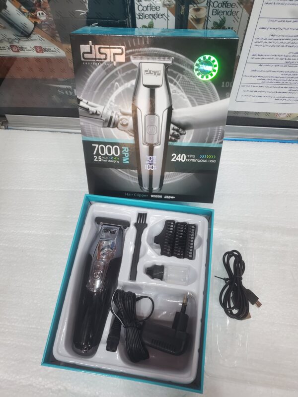 ماكينة حلاقة شعر احترافية DSP موديل 90286 بسرعة 7000 RPM وشحن USB