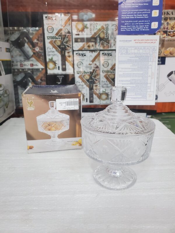 سكريات زجاج فاخر بجلاس منقوش بغطاء TG01