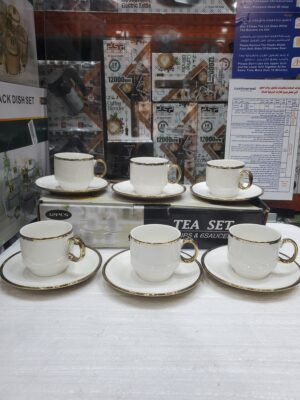 طقم كاسات سيراميك مع السيسر *موديل 1344