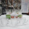 قلصات شاي زجاج بيد مدور NO-1125-1+2+3