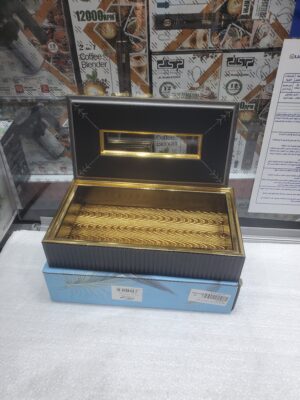 علب فاين خشبي مربع فاخر ملون