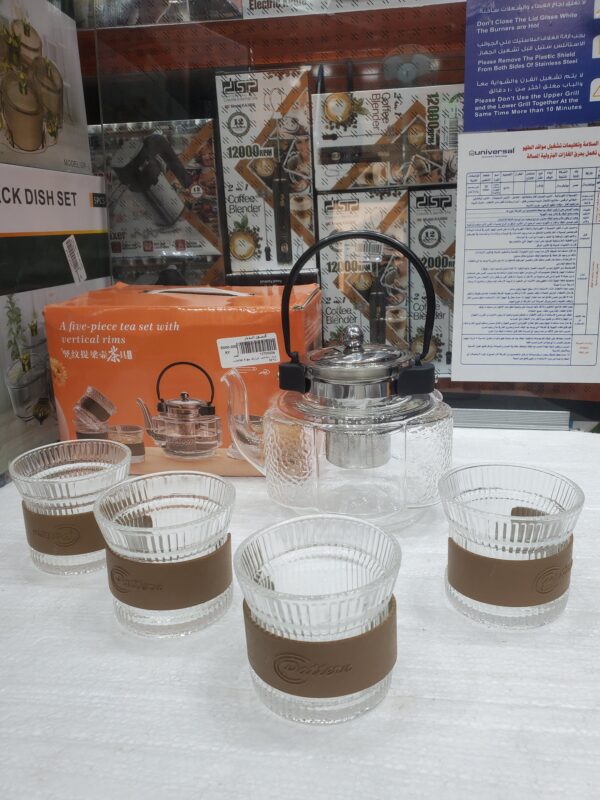 براد زجاجي حراري مع 4 قلاصات